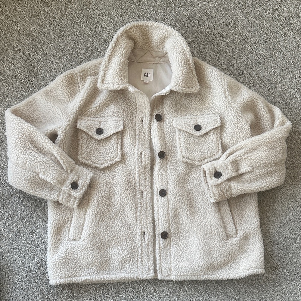 GAP Off-White Fleece Jacket